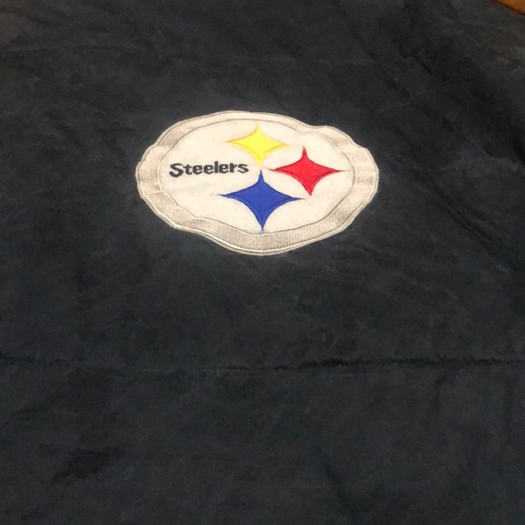 Pittsburgh Steelers NFL 100% Silk Zip Up Jacket - Picture 6 of 8